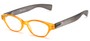 Angle of The Stratton in Orange/Grey, Women's and Men's Oval Reading Glasses