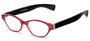 Angle of The Stratton in Red/Black, Women's and Men's Oval Reading Glasses