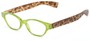 Angle of The Stratton in Green/Tortoise, Women's and Men's Oval Reading Glasses