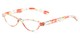 Angle of The Tulip in Red Floral, Women's Cat Eye Reading Glasses