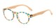 Angle of The Fairy in Blue/Yellow, Women's Round Reading Glasses