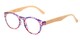 Angle of The Fairy in Purple/Pink, Women's Round Reading Glasses