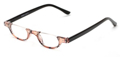 Angle of The Rita in Brown Stripe/Black, Women's Oval Reading Glasses