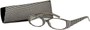 Angle of The Cora in Black/White, Women's Oval Reading Glasses