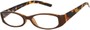 Angle of The Cora in Brown Cheetah, Women's Oval Reading Glasses