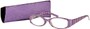 Angle of The Cora in Purple, Women's Oval Reading Glasses