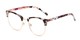 Angle of The Crafter in Black Floral with Gold, Women's and Men's Browline Reading Glasses