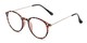 Angle of The Maloy in Red Tortoise, Women's and Men's Round Reading Glasses