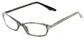 Angle of The June Bi-Focal in Black and White Zebra, Women's Cat Eye Reading Glasses