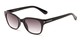 Angle of The Gaines Reading Sunglasses in Black with Smoke, Women's and Men's Retro Square Reading Sunglasses