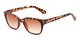 Angle of The Gaines Reading Sunglasses in Tortoise with Amber, Women's and Men's Retro Square Reading Sunglasses