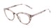 Angle of The Lark in Grey Marble, Women's Cat Eye Reading Glasses