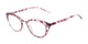 Angle of The Lark in Red/Purple, Women's Cat Eye Reading Glasses