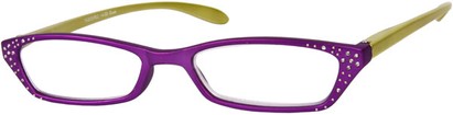Angle of The Carlie in Purple/Green Frame with Purple Case, Women's and Men's  