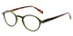 Angle of The Studio in Black/Green and Tortoise, Women's and Men's Round Reading Glasses