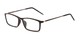 Angle of The Prince in Black/Black, Women's and Men's Rectangle Reading Glasses