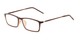 Angle of The Prince in Brown, Women's and Men's Rectangle Reading Glasses