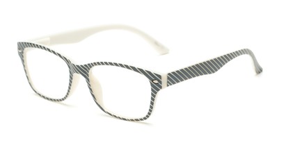 Angle of The Stitch in Grey, Women's Rectangle Reading Glasses