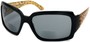 Angle of The Chandra Bifocal Reading Sunglasses in Black Cheetah with Smoke Lenses, Women's and Men's  