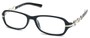 Angle of The Carlene in Black and Silver Frame, Women's and Men's  