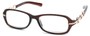 Angle of The Carlene in Brown and Gold Frame, Women's and Men's  
