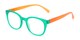 Angle of The Cotton in Green/Orange, Women's and Men's Round Reading Glasses