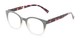 Angle of The Cotton in Grey Fade/Red Tortoise, Women's and Men's Round Reading Glasses