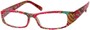 Angle of The India in Hot Pink Multi, Women's and Men's Rectangle Reading Glasses