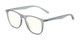 Angle of The Ace Computer Reader in Grey with Light Yellow, Women's and Men's Retro Square Reading Glasses