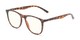 Angle of The Ace Computer Reader in Tortoise with Light Yellow, Women's and Men's Retro Square Reading Glasses