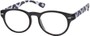 Angle of The Florence in Grey Multi, Women's and Men's Round Reading Glasses