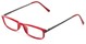Angle of The Leading Lady in Red/Grey, Women's and Men's Rectangle Reading Glasses