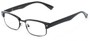 Angle of The Judge in Black/Black, Women's and Men's Browline Reading Glasses