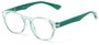 Angle of The Coral in Jade Green, Women's Round Reading Glasses