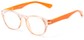 Angle of The Coral in Orange, Women's Round Reading Glasses