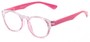 Angle of The Coral in Pink, Women's Round Reading Glasses