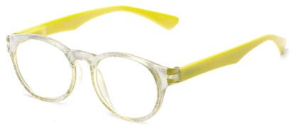 Angle of The Coral in Yellow, Women's Round Reading Glasses