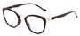 Angle of The Wisteria in Glossy Black/Silver, Women's and Men's Round Reading Glasses