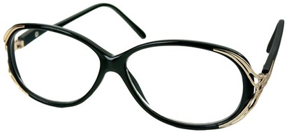 Angle of The Ruthie in Black, Women's Round Reading Glasses