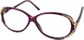 Angle of The Ruthie in Purple, Women's Round Reading Glasses