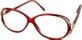 Angle of The Ruthie in Red, Women's Round Reading Glasses