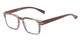 Angle of The Franco in Brown, Women's and Men's Square Reading Glasses