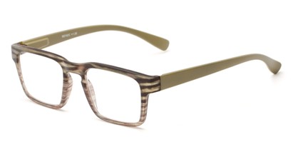 Angle of The Franco in Green, Women's and Men's Square Reading Glasses