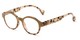 Angle of The Quincy in Olive Green Tortoise Fade, Women's and Men's Round Reading Glasses