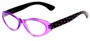 Angle of The Truffle in Purple/Black, Women's Cat Eye Reading Glasses
