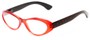 Angle of The Truffle in Red/Black, Women's Cat Eye Reading Glasses