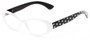 Angle of The Truffle in White/Black, Women's Cat Eye Reading Glasses