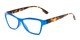 Angle of The Fringe in Blue/Tortoise, Women's Cat Eye Reading Glasses