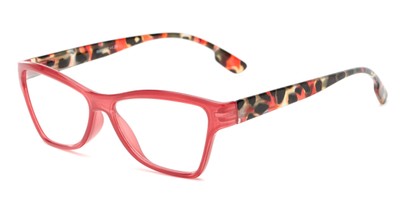 Angle of The Fringe in Red/Tortoise, Women's Cat Eye Reading Glasses