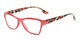 Angle of The Fringe in Red/Tortoise, Women's Cat Eye Reading Glasses